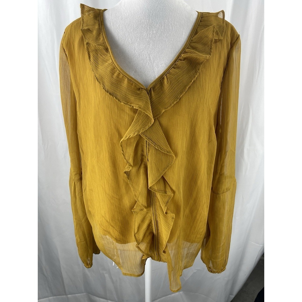 Sunday In Brooklyn ANTHROPOLOGIE Auberta Ruffled Blouse Size XLarge Holiday Fall